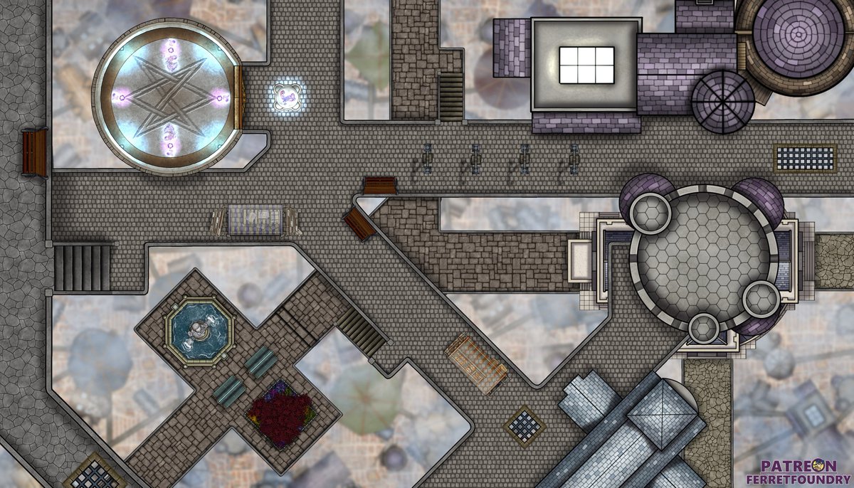 FerretFoundry's tweet photo. 🏙️ Lift Intersection, Sharn 🏙️ #Battlemap 35x20
https://t.co/fBR92QJMxB

Free sample from my Enhanced Map Pack for the Convergence Manifesto by @AcrossEberron 
https://t.co/Kv6mF64AjE

Patrons get access to the entire pack, which includes 4 additional maps.
#dnd #dnd5e #eberron https://t.co/nyzjVpxYuv