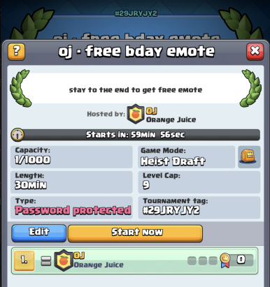 OrangeJuice's tweet photo. Free bday emote
Password: oj https://t.co/a44N4ZH3zM