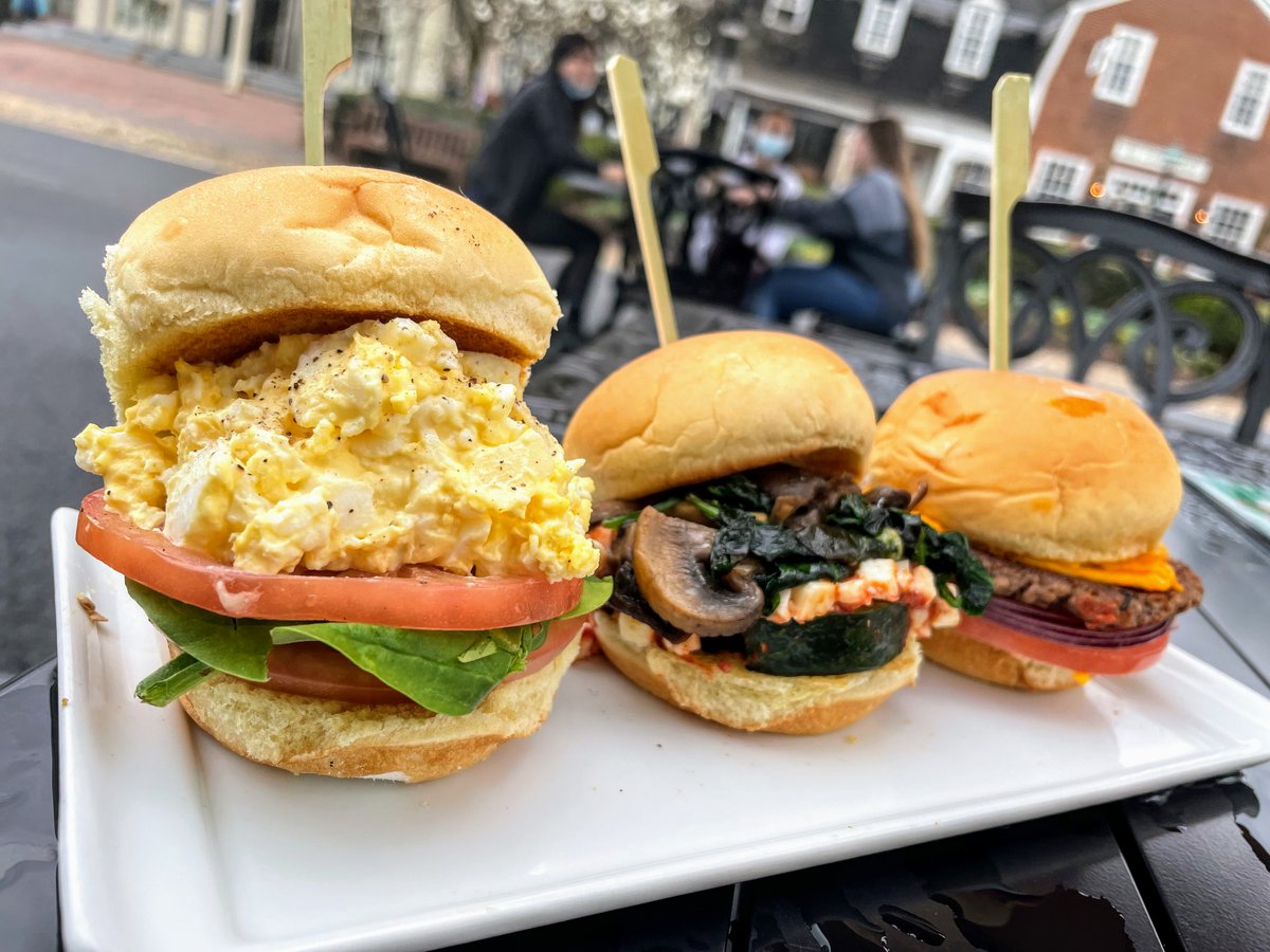 Vegetarian Sliders 5-9pm
3 sliders &amp; a flight of 3 beers 10.95
Egg Salad, Onion, Spinach &amp; Tom paired w/ <a href="/AnchorBrewing/">Anchor Brewing</a> 
Zucchini, Mushrooms, Spinach, Marinara &amp; Feta paired w/ <a href="/BellsBrewery/">Bell's Brewery</a> Oberon
Impossible Burger, Vegan Cheese, 
Onions &amp; Tom paired w/ <a href="/ParkwayBrewing/">Parkway Brewing Co</a>  Get Bent