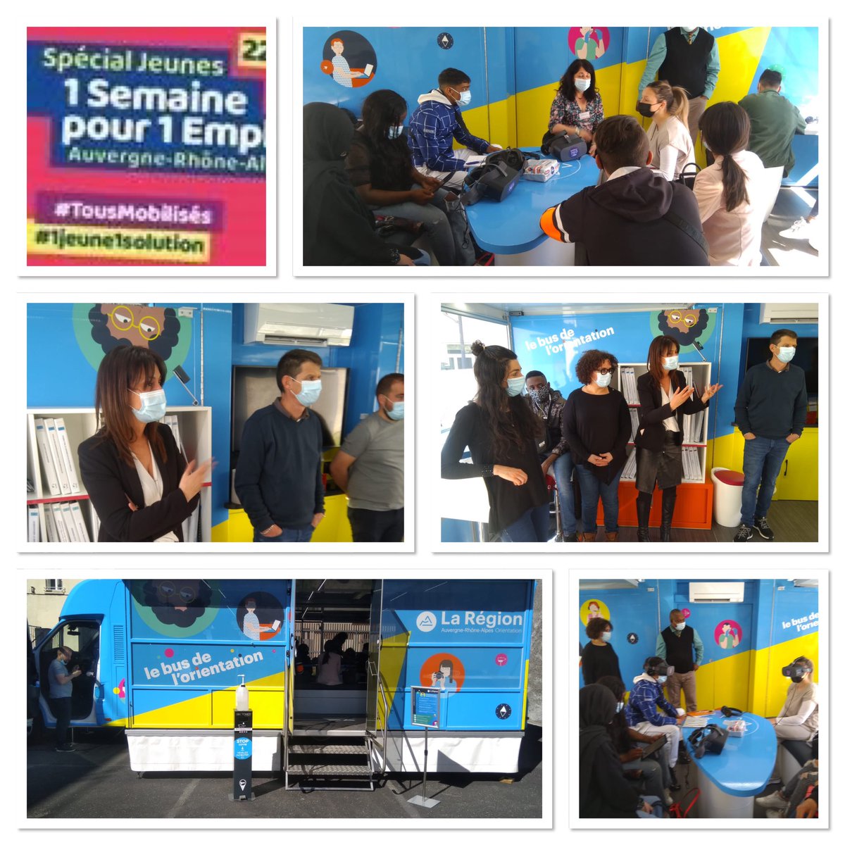 Le bus de l'orientation de la région #Aura a stationné au coeur de nos quartiers #clapier &amp; #Metare  pr être au plus près des jeunes de la mission locale et collégiens.
Merci à la région, à la mission locale pôle emploi pour cette journée
#1SP1E2021.#TousMobilises <a href="/PhilippeDuluc1/">Philippe Duluc</a>