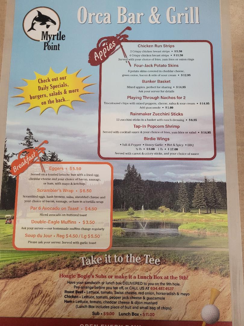 New Menu ! Come join us for a drink and appy ! Daily Specials !