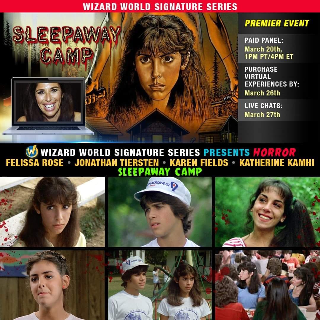FANEXPOHQ's tweet photo. Live Chats, Photo Ops, Recorded Messages & Autographs w/ @Felissa_Rose @JonnyTiersten #KarenFields & @katherinekamhi are still available!
🎟️👉https://t.co/CgLUBuTlWJ #WizardWorld #WizardWorldHorror #HorrorSignatureSeries #SleepawayCamp https://t.co/53PITJdseG