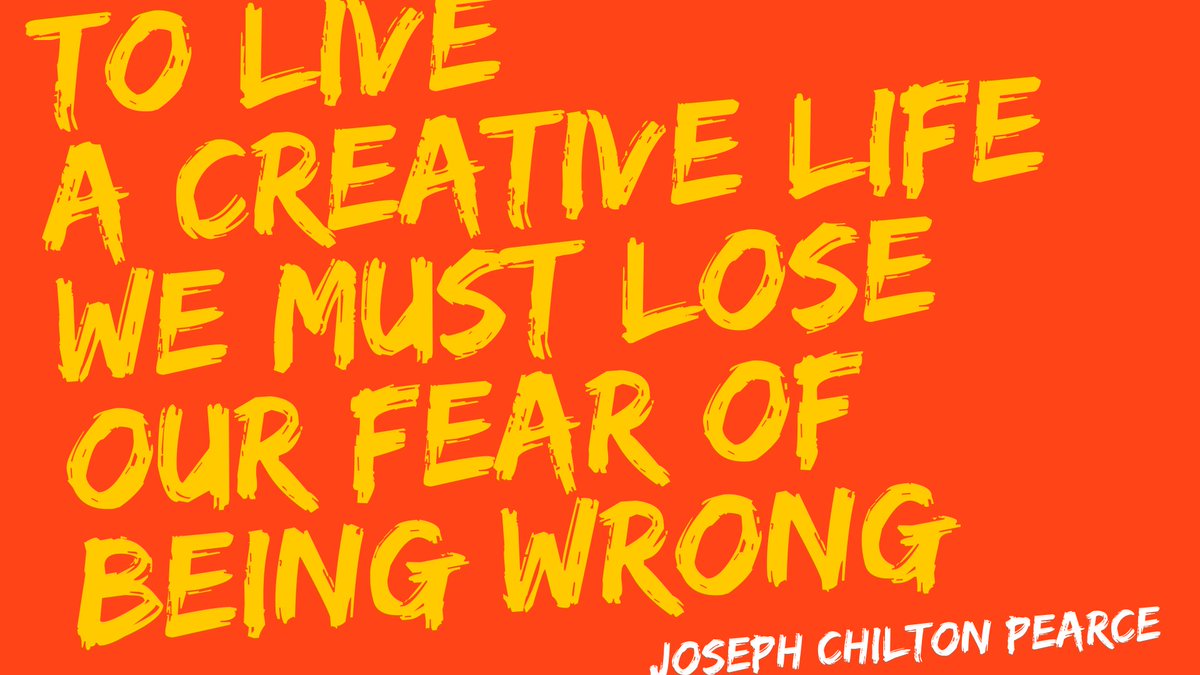 BhatiaShivendra's tweet image. To live a creative life we must lose our fear of being wrong.

- joseph Chilton Pearce

#beingwrong #creativelife #instaquote #quotes #quoteoftheday  #quote #instagram #instadaily #motivation