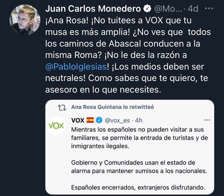 FuckerDarth's tweet image. Medios neutrales dice. 
Como la Sra. Ministra que sale en #telecirco apoyando a una Sra. que la justicia la ha quitado la razón constantemente. 
#mediosneutrales