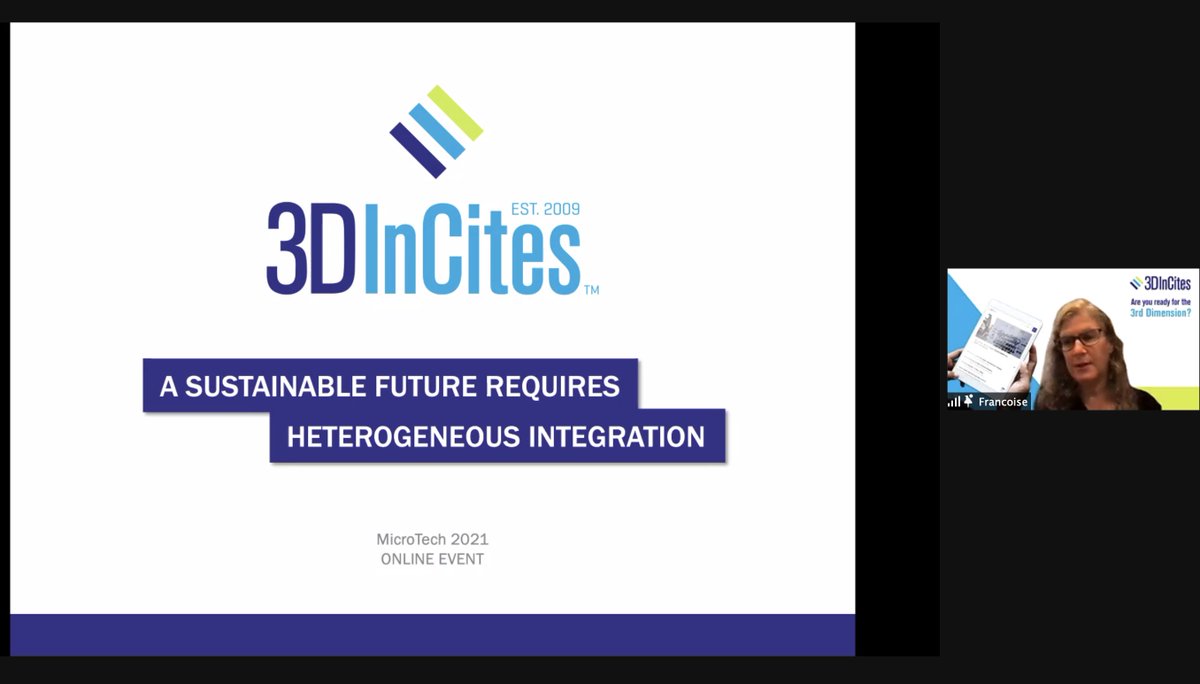 Excellent talk today from @3DInCites Françoise von Trapp at <a href="/IMAPS_UK/">IMAPS-UK</a> Microtech 2021. She explored #HeterogeneousIntegration through a different lens, using it as an analogy of what can be accomplished when #diversity, #equity &amp; #inclusion become pillars of our corporate culture.