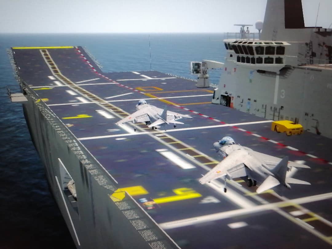 FLOANVirtual's tweet photo. #MARFIBEX-21 Operations Zone (#GolfodeCadiz) โโ Vuelo de adiestramiento (#LHDQualifications) โ de nuestra #NovenaEscuadrillaVirtual ๐ช๐ธ https://t.co/ZulMPaBmJv https://t.co/wa2JKfy2PP