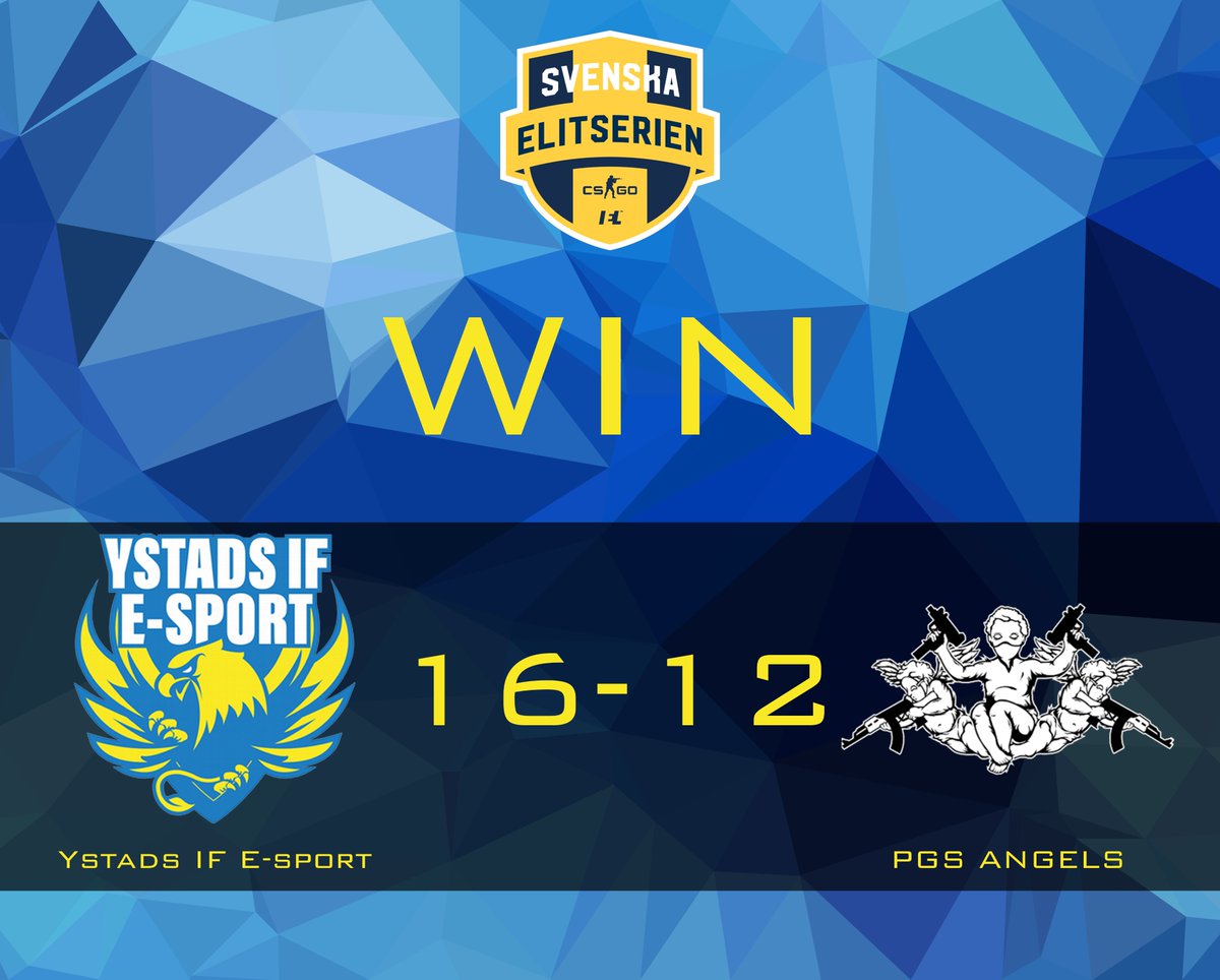 YIFEsport's tweet photo. SEGER! PGS ANGELS gav oss bra motstånd men kvällens match slutade med poäng för oss. 
Mycket bra spelat av YIF🤍🤍 

Nästa match:
Ystads IF Esport VS Lemondogs
📺 https://t.co/WaPQQisr0L
📅 30/3 - 21
⏰ 19:00 https://t.co/smt3rCuacl