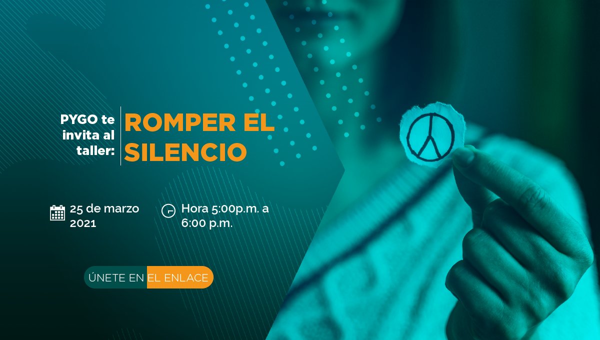 UniLibertadores's tweet image. #PyGO te invita a participar en el Taller: Romper el silencio, #EnMinutos

Conéctate: meet.google.com/dxq-ecjq-qeu