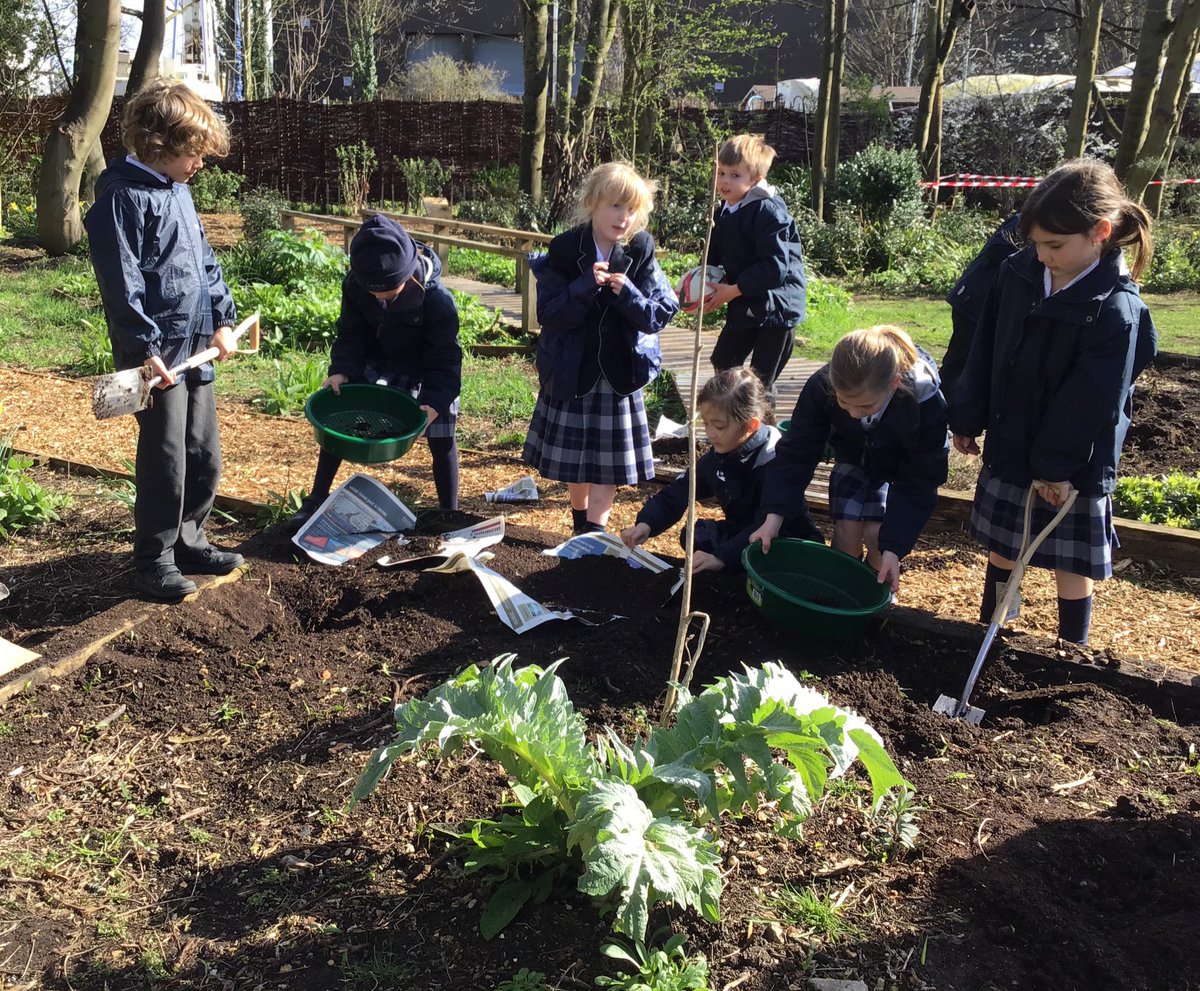 LaxtonJunior's tweet photo. #LJSYear3 followed up their work on rocks and fossils by learning about soil in #LJSScience today. A visit to the Woodland Garden, armed with spades and sieves, allowed them to get some hands-on experience! #WeAreLJS #primaryscience https://t.co/NIErewNbHI