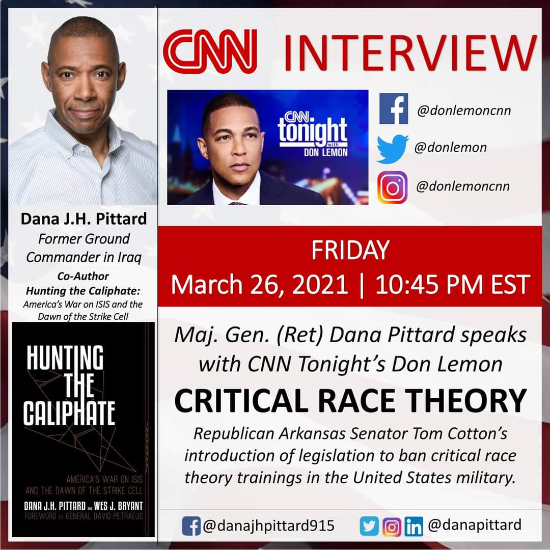 mochaenterprise's tweet photo. ***New Date***
Tomorrow night,  @danapittard Dana J.H. Pittard
 will be a guest tonight on #cnntonight with #DonLemonCNN  to discuss CRITICAL RACE THEORY - #Republican #ArkansasSenator #TomCotton's introduction of legislation to ban critical race theory trainings in the U.S. https://t.co/Dki4D1Yz8W