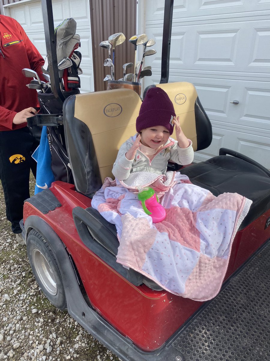 cadysteinman's tweet photo. Went to pick my daughter up at daycare to find out she’s not there and got picked up early by dad go to golfing all afternoon...... dad things https://t.co/G56aZSxn4H