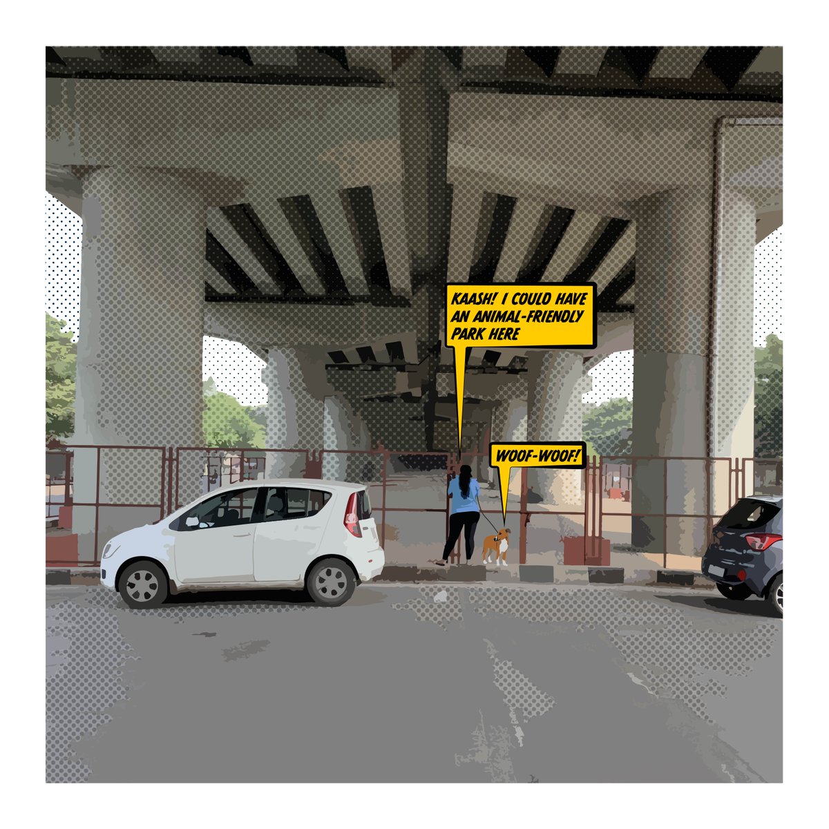 StoryLmn's tweet photo. Surat is known as the city of flyovers (over 120). Have you ever thought of the number of public spaces we could have just by transforming these under-utilised under-bridge spaces?  #surat #urbandesign #urbanplanning #cityofsurat #suratsmartcity #smartcities #streetdesign https://t.co/BdwlvKXYt8
