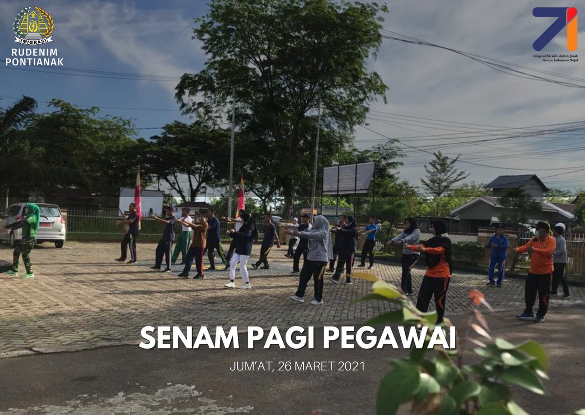 rudenimptk's tweet photo. diharapkan dapat menjaga kondisi tubuh seluruh pegawai agar tetap fit dan bugar serta dapat melaksanakan kegiatan bekerja dengan optimal.

Tetap semangat gaiss 💪🏻💪🏻 #besokweekend

#RudenimPontianak
#KumhamPasti
#SenamPagi https://t.co/pKhxBtVc0S