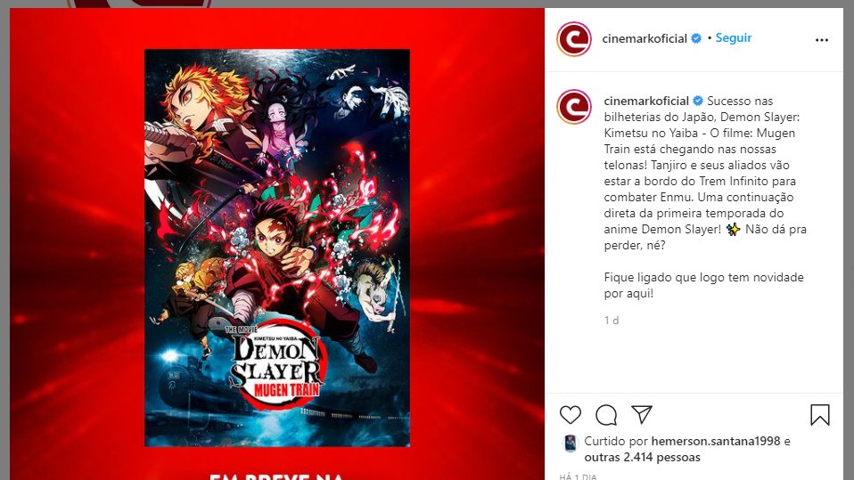 Estreia da nova temporada de Demon Slayer nos cinemas brasileiros