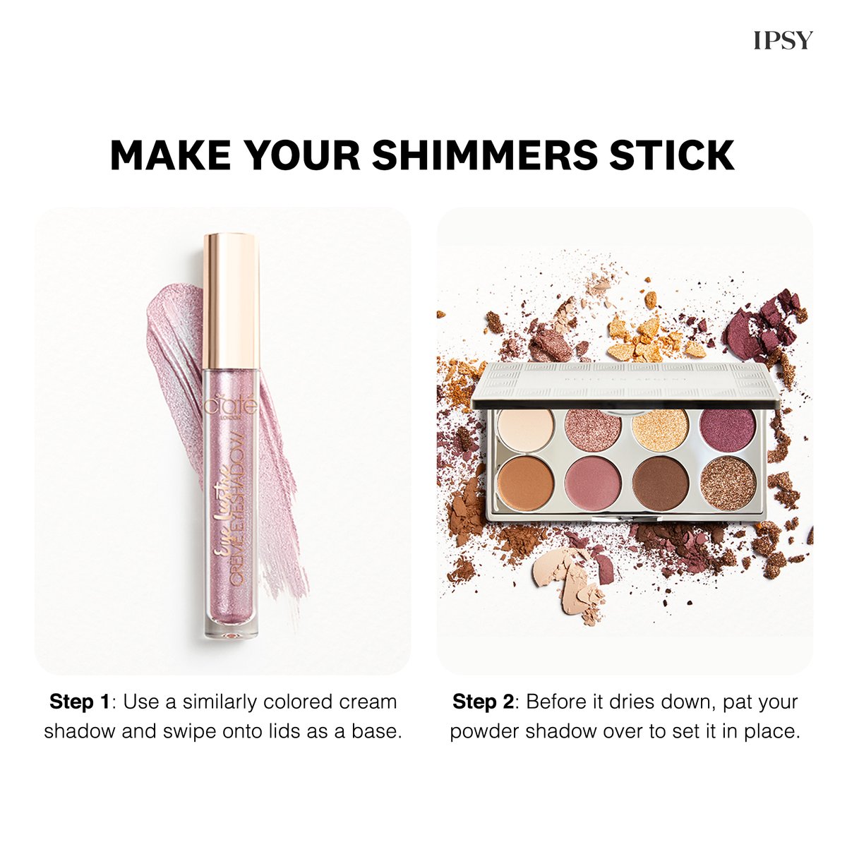 IPSY's tweet photo. Amp up pigmentation and lock into place—your cream and powder products are BFFs for a reason. Have you tried this trick? #IPSYStrongerTogether https://t.co/8HkN3oEhFf