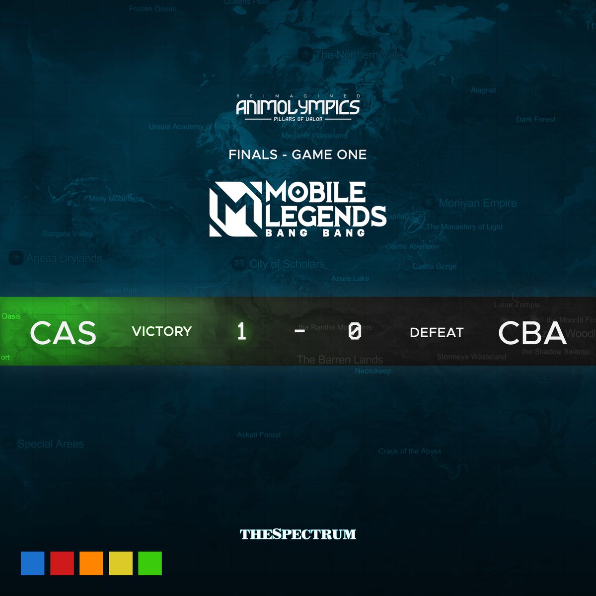 TheSpectrumUSLS's tweet photo. #CASlangmalaCAS indeed.
The Green Lions drew their fangs out on the Game One of the Mobile Legends best-of-five Championship series against the Yellow Eagles to put themselves ahead, 1-0.
#ReimaginedAnimolympics2021
#PillarsOfValor https://t.co/1XQ1dKjPom