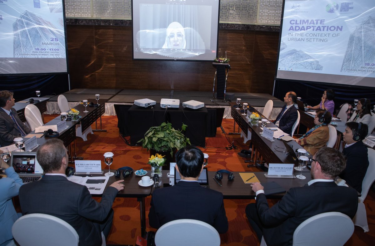 UNDPVietNam's tweet photo. .@UKinVietnam &amp; @UNDPVietNam co-hosted wrkshop to discuss multiple aspects of urban resilience &amp; #climatechange . Stakeholders shared information on specific challenges, benefits, best practices, &amp; lessons learned on building #urban #resilience #COP26 https://t.co/me0gsQ4TRD https://t.co/lXOzARSIeB