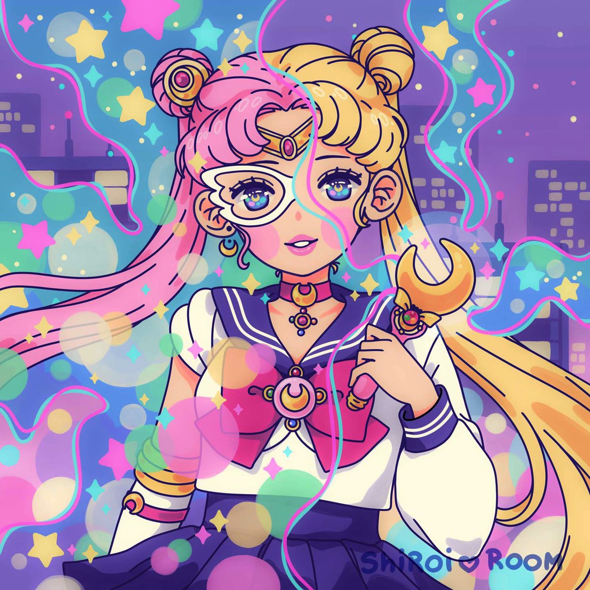 shiroiroom's tweet photo. Moon Prism Power, Make Up🌙💕 https://t.co/S9JWaoScqb