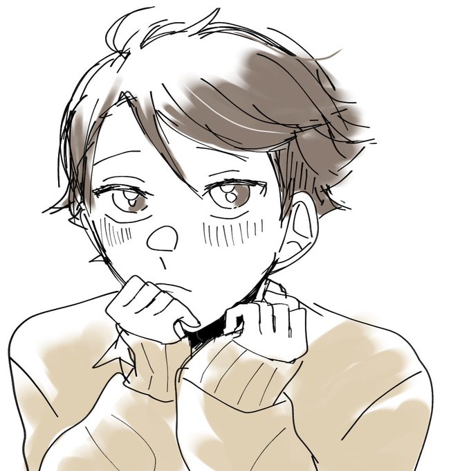 手元にアイパドがなくてトアキが描けないのでハイキュ推し落描き 