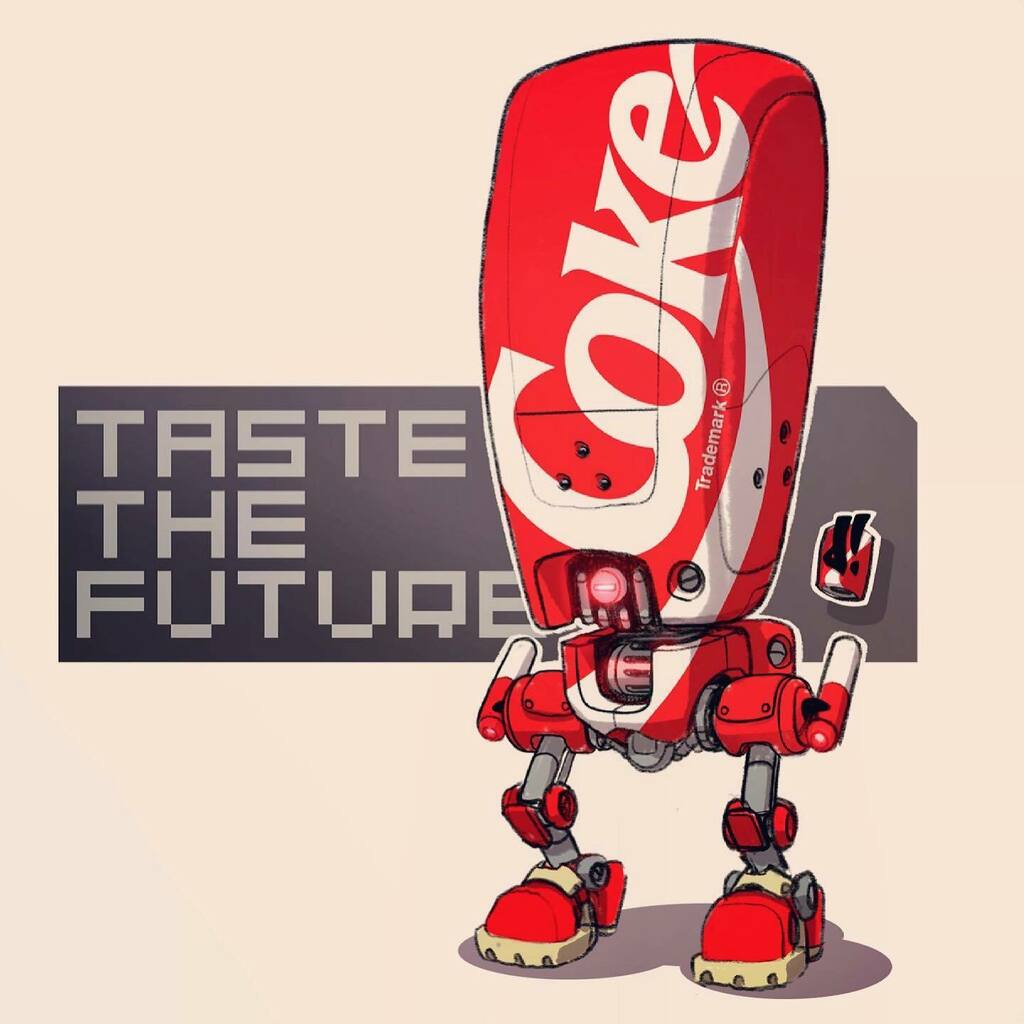 #throwbackthursday ‘Tastes the Future!’ This piece was rough but a lot of fun to do. Going to do a final inking for the new artbook.

#coke #cokecola #marchofrobots2021 #chocolatesoop #dacostabayley  #marchofrobots #digitalinking #inkingart #robotart #sc… instagr.am/p/CM3ZHTFDWEs/