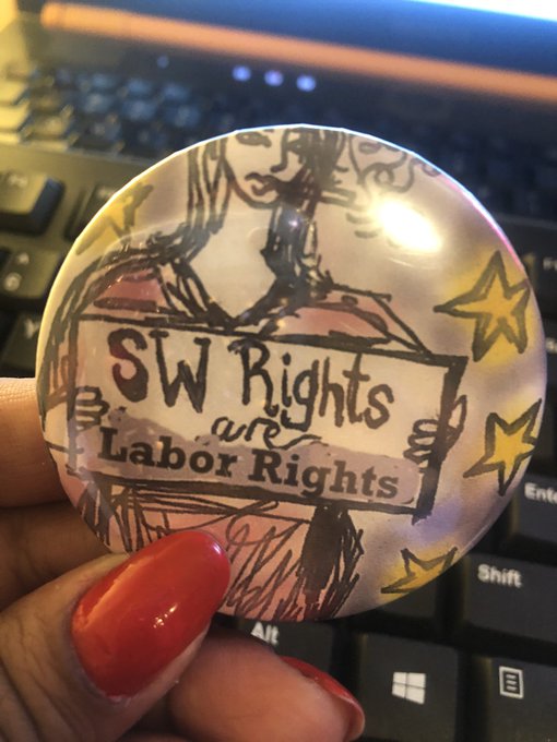 I bought a button making machine and I&rsquo;m making #sexworkerrights buttons using my own scribble expressionist<a href="/tag/sexworkerrights"class="tags"><span>#sexworkerrights</span></a>