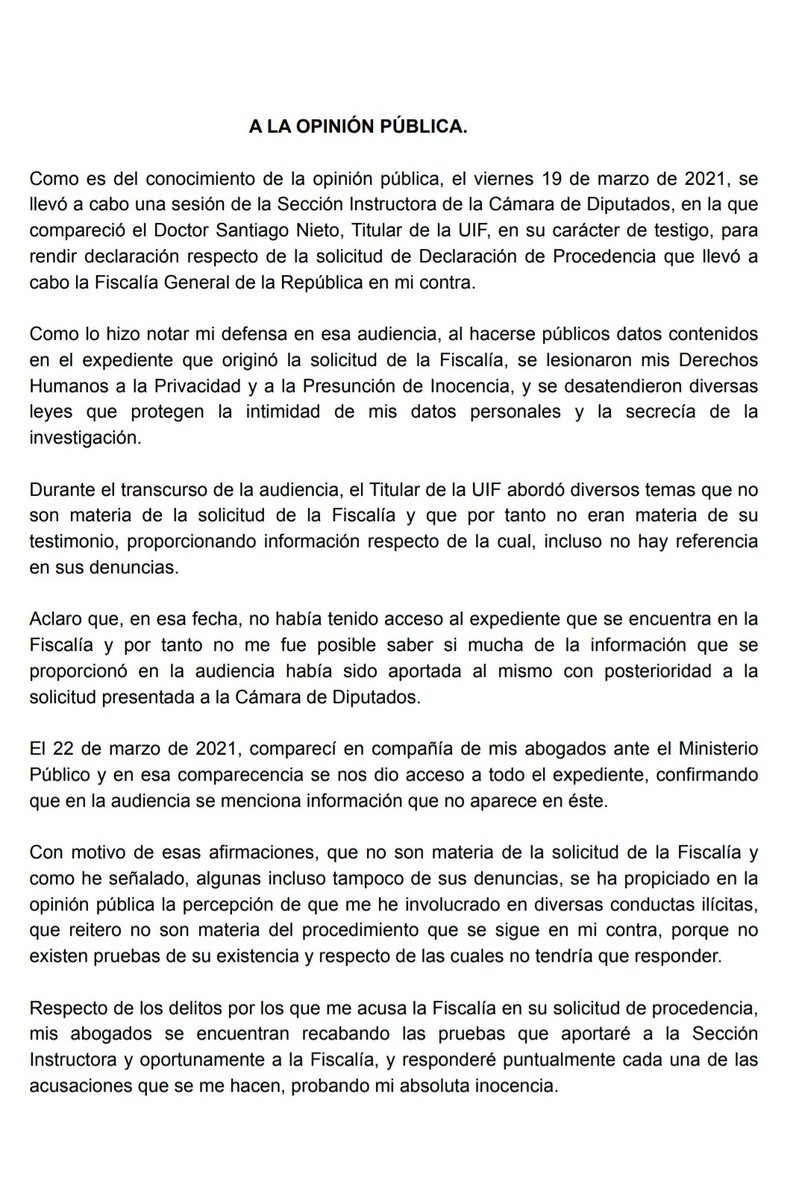 fgcabezadevaca's tweet photo. Mensaje a la opinión pública. https://t.co/NLTvn8P4Md