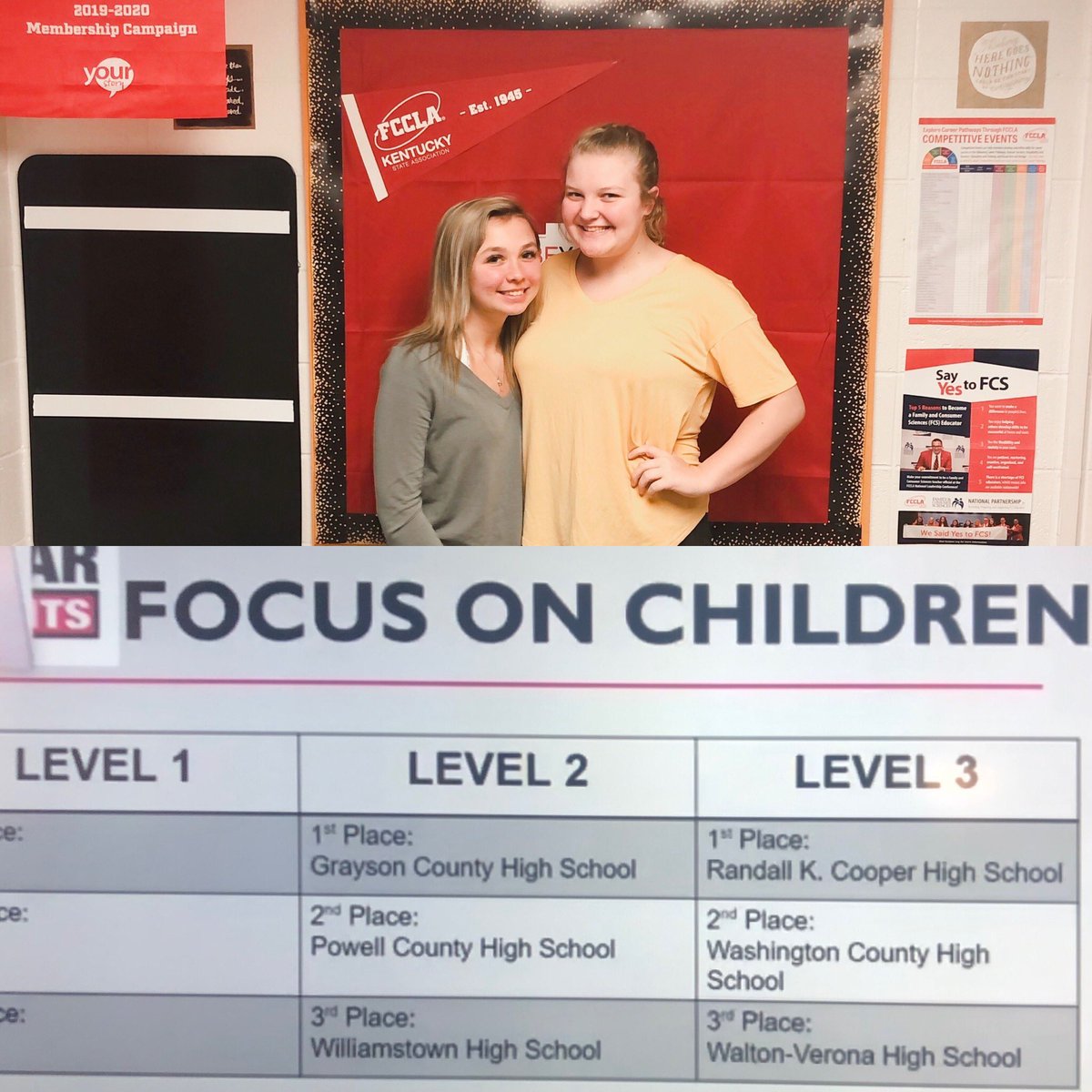 Wtownfccla's tweet photo. here were our star event placements:
focus on children: gracey crump, jolee litz - 3rd - silver https://t.co/rdYOlFXEkN