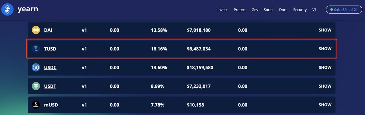 tusdio's tweet photo. Who is the top performer on @iearnfinance’s #Stablecoin Vaults currently❓
 
1⃣TUSD
2⃣USDT
3⃣USDC
4⃣DAI

Check out the picture below for the correct answer👇

https://t.co/9nUwOWdyyp https://t.co/DU8TZfNHwD
