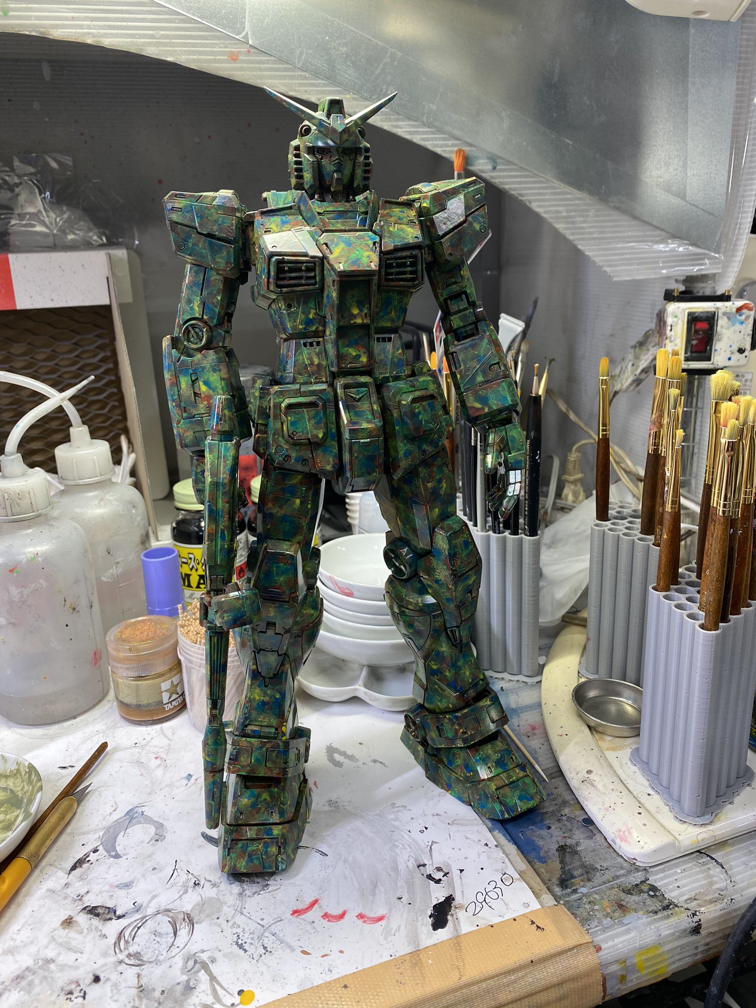 塗装済み完成品 MG ガンダム 一年戦争設定カラー MAX塗り 732 ひやし