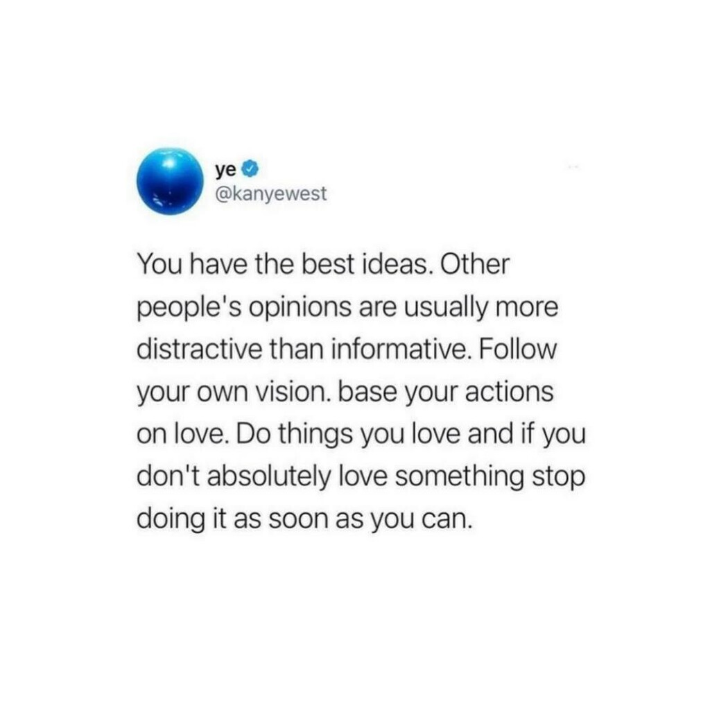 HiMoniquePierce's tweet photo. In case you needed a reminder today, I know I did. 

Thanks ye 🙌🏾

#kanyewestquote #kanyememes #wordstoliveby #thursdaythoughts #motivationalquotes #liveyourlife #liveyourbestlife #rdailyreminder #entrepreneurship #entrepreneurmindset #successmindset #mindsetiskey #businesso… https://t.co/F8une7j3rZ