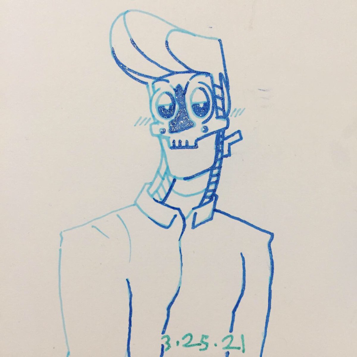 Picklerocketart's tweet photo. You ever draw something that feels like riding a bike?
🤖💙
#TheBarBots #webcomics #webcomic #oc #grimmtbb #robot #robots #art #illustration #characterdesign #originalcharacter https://t.co/uRpEfgFoRS