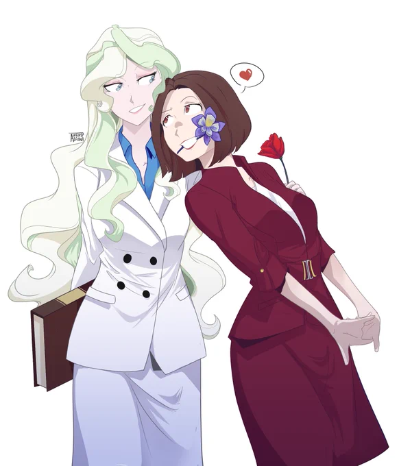Cavendish's family (i forgot to add The other kid, sorry) 
#LittleWitchAcademia #lwa #AtsukoKagari #akko #lwaAkko #DianaCavendish #lwaDiana #Diakko #future #au 