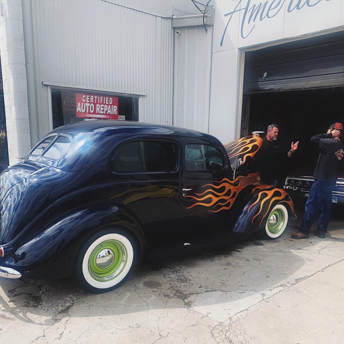 Our daily business is modern day drivers and preventative services. And usually we have a couple of older cars we get to play with. This beauty is a 37 Ford. She’s in for some ignition issues, we’ll get her fixed up.

Enjoy staring at this pretty little thing. ♥️ 🔧