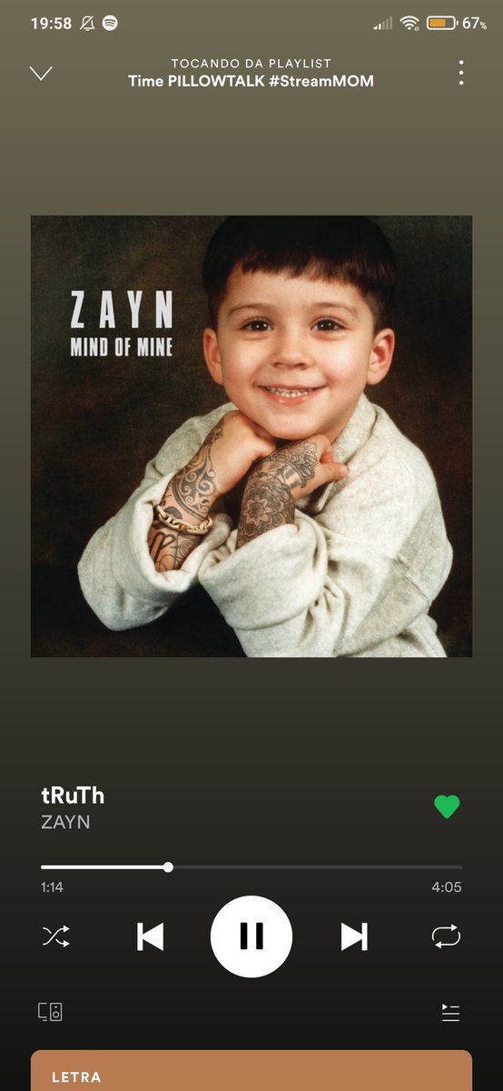 choosezaynbr's tweet photo. Tô aqui curtindo Truth! O que vocês acham dessa música? 🖤 Mandem seus prints usando as hashtags #StreamMOM #5YearsofMindofMine https://t.co/o7fD0OavF6