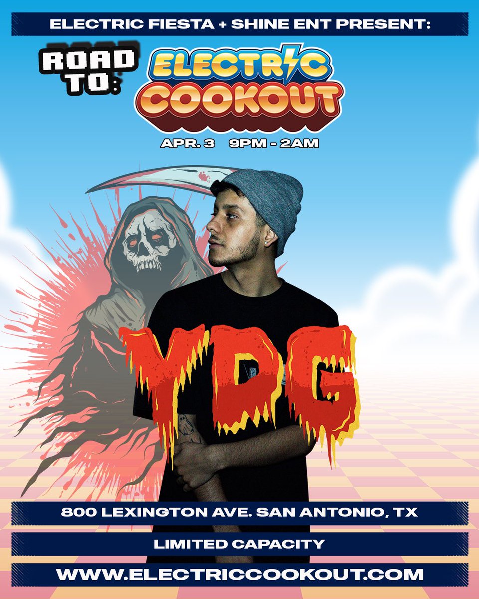 electricfiesta1's tweet photo. Saturday April 3 @itsYDG joins us in San Antonio for Road to: @ElectricCookOut 🔊🔊🔊
Tickets on Sale Now:
https://t.co/2oQvqf5w6o https://t.co/S3FgXkUU1P