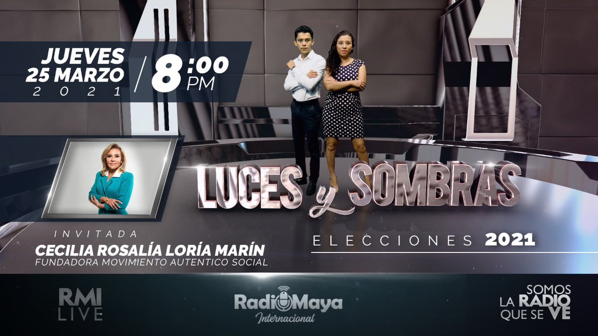 Nos vemos a las 8pm hora QRoo, donde conversaremos con <a href="/CeciliaLoriaM/">Cecilia Loría Marín</a> a traves de Radio Maya Internacional en el Programa Luces y Sombras: elecciones 2021 <a href="/twidalia/">Idalia Carrillo</a>