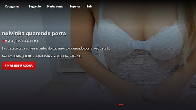 Oii amores, video da semana online no Nayflix 😁 vem ver essa noivinha pedindo porra bem gostoso no seu