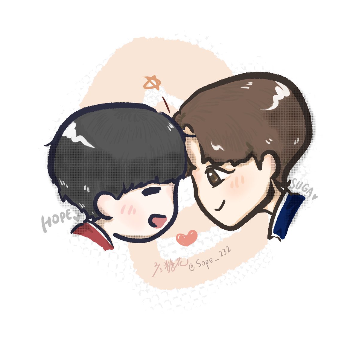 Sope_232's tweet photo. 畫了新頭像！
가장 좋아하는 형/동생 ^♡^ / ..^^
@BTS_twt 

#NewProfilePic #SOPE #yoonseok
#솝 #민윤기 #정호석 #방탄소년단 #BTS
#yoongi #hoseok #SUGA #Jhope
#錫糖 #糖錫 #花開市場 #閔玧其 #鄭號錫
#SopeForever #sopenation #btsfanart #fanart https://t.co/1LFfbLFUZm
