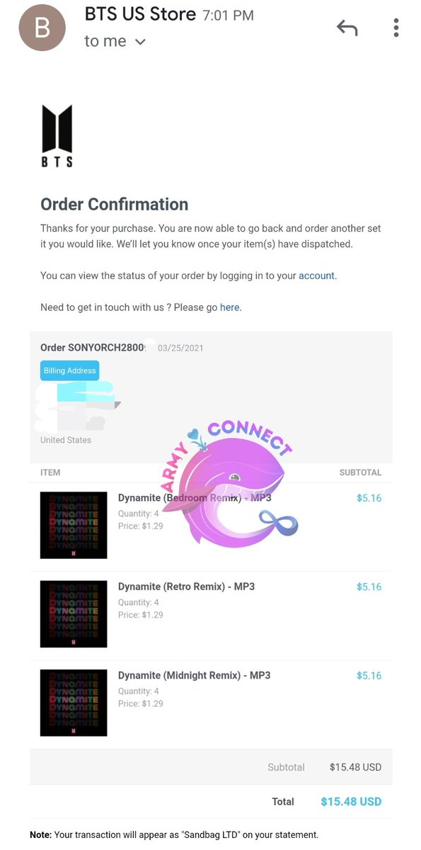 Army_Connect's tweet photo. Here's our 10th order of 12 copies of #Dynamite this week.
We will continue buying & streaming to contribute to #SaveDynamiteHot100. We hope more US/PR ARMY will join as well. https://t.co/0Bv5sE1UVx