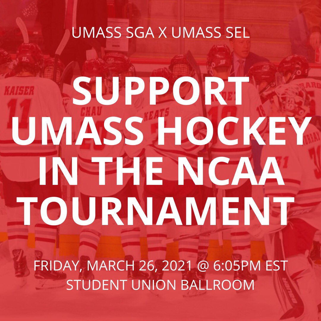 UMassSGA's tweet photo. Want to watch UMass Hockey on the big screen? Join us in the Student Union Ballroom for a socially distanced watch party 🤩 https://t.co/edPEMRruiJ