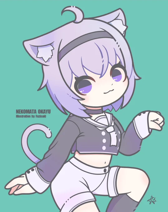 猫又おかゆ・ホロライブ
#絵かゆ 