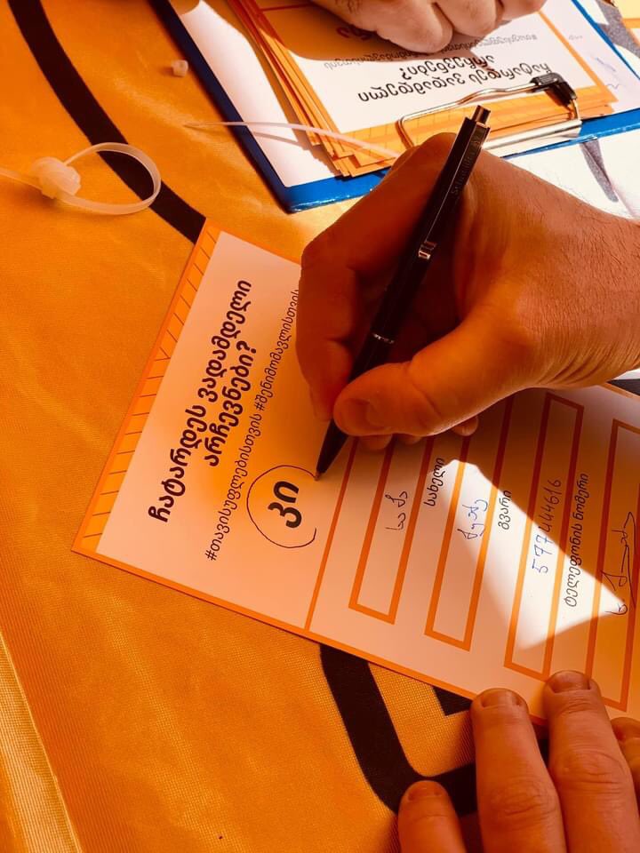 Today we started collecting signatures requesting snap elections in Georgia. We will try to reach as many citizens as possible, so that the ruling party recognizes free and fair elections as the only way out of this political crisis. <a href="/LeloForGeorgia/">Lelo For Georgia</a>