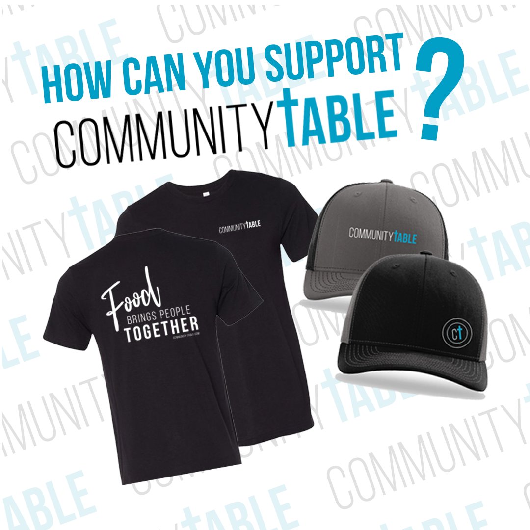 CommTableMN's tweet photo. Our Merchandise will be available at our next meal! Help support our mission! Proceeds help fund our monthly expenses! T-shirts and hats are $20. Email us at communitytablemn@gmail.com to order, or purchase at our next meal on Sunday from 4-6 p.m. at the Elk River Legion! https://t.co/WSrscdlWpF