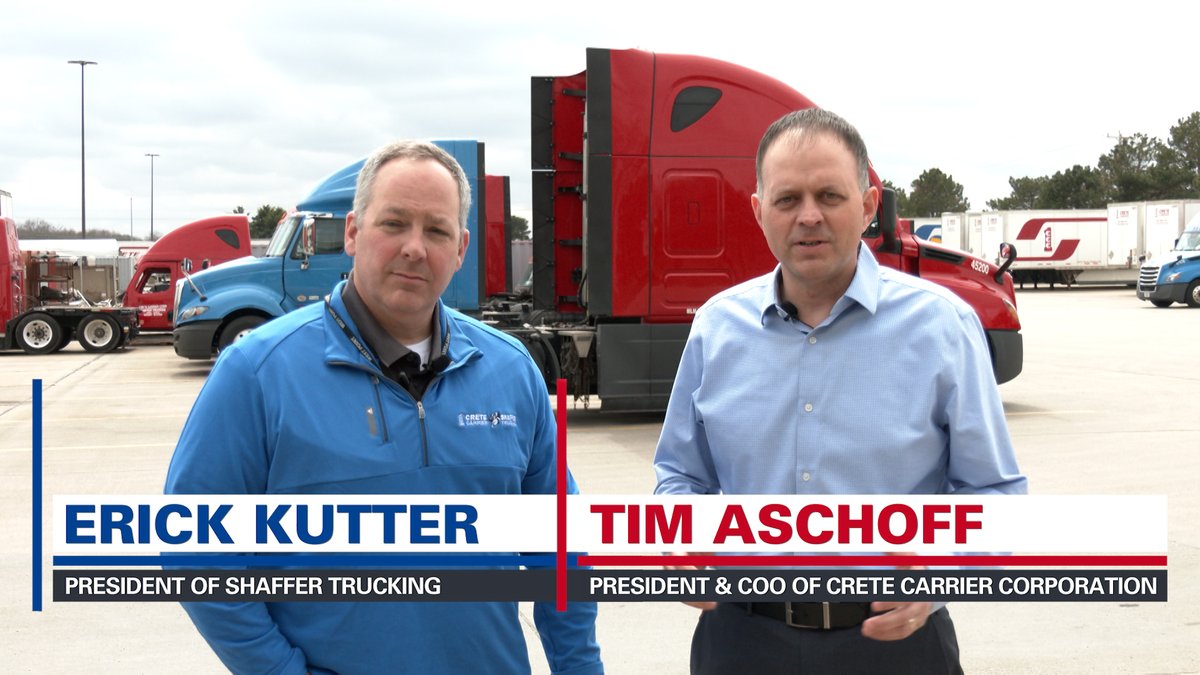 CreteCarrier's tweet photo. Crete Carrier and Shaffer Trucking are raising pay for OTR drivers. Tim and Erick have the details in this week's update. Watch it on our YouTube channel. https://t.co/iwYdrrEgFo #cretefam #driverpay #trucking https://t.co/YnEErZoVq7