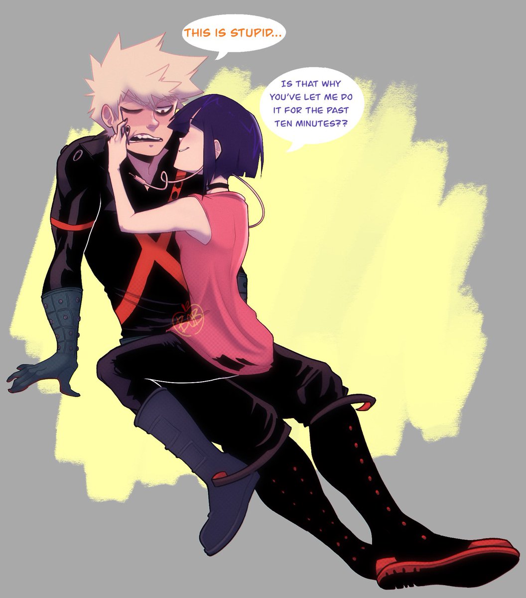 bobinapples's tweet photo. Doing your boyfriends makeup before a battle 🤌 #bakujirou #bakugou #jirou #bnha #mha #MyHeroAcademia https://t.co/DisAPppjfE