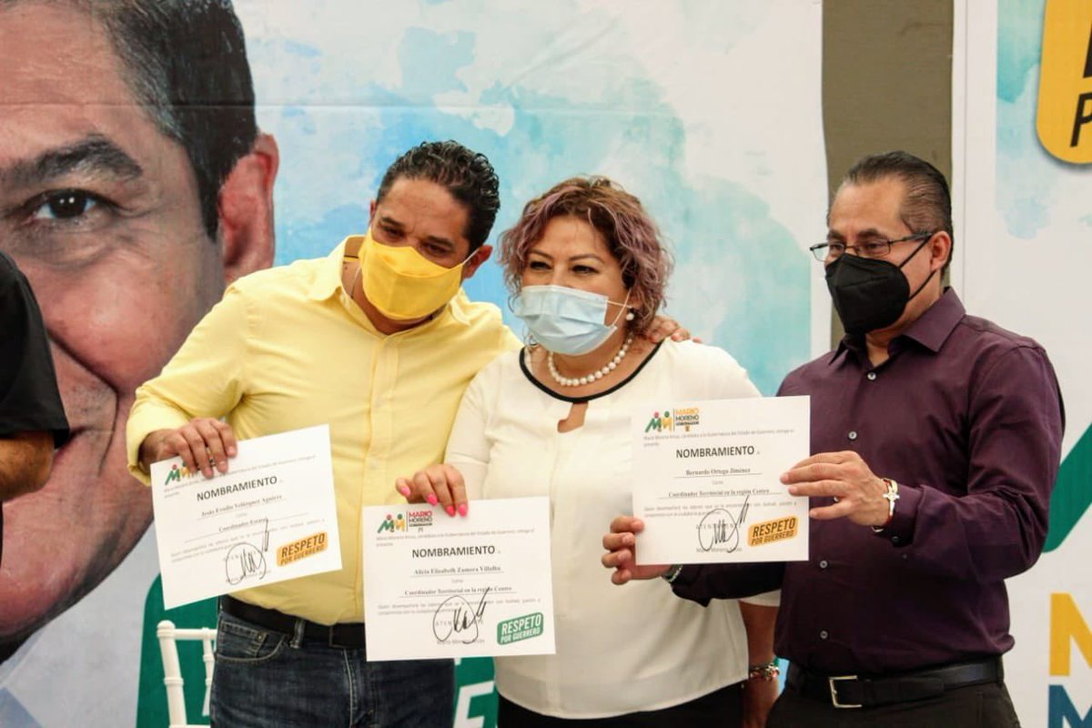 AliciaZamora_'s tweet photo. Con gusto y responsabilidad tomé protesta como Coordinadora Territorial en la región Acapulco de la  alianza PRI - PRD, donde trabajaremos en conjunto para generar resultados medibles y tangibles para obtener el triunfo de nuestro candidato @Mario_M_Arcos #RespetoPorGuerrero https://t.co/8x0NQ128yw