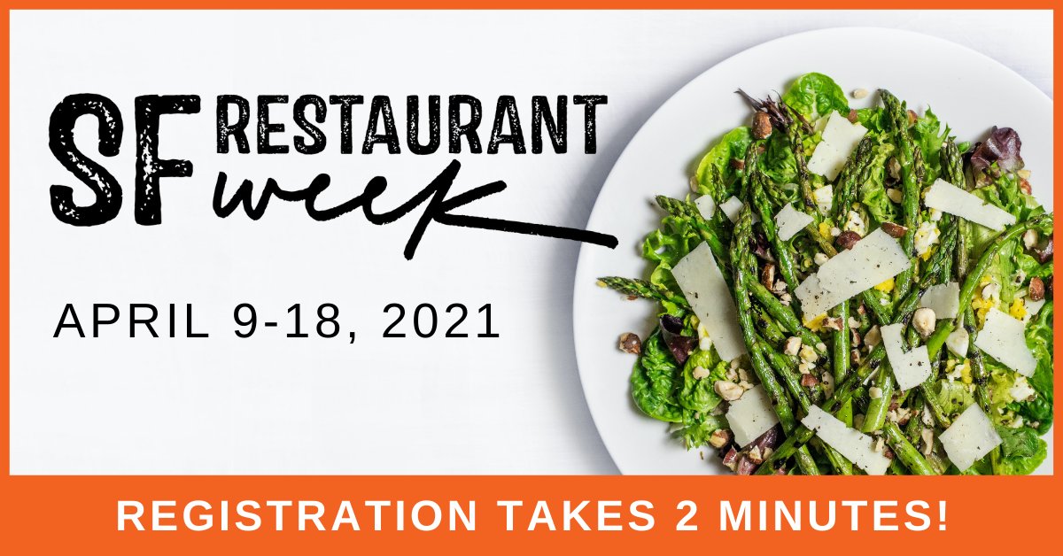 LAST CALL: The deadline to register as a participating restaurant in SF Restaurant Week is TOMORROW, Fri. 3/26. 
Learn more and register now: bit.ly/2PyFhXK