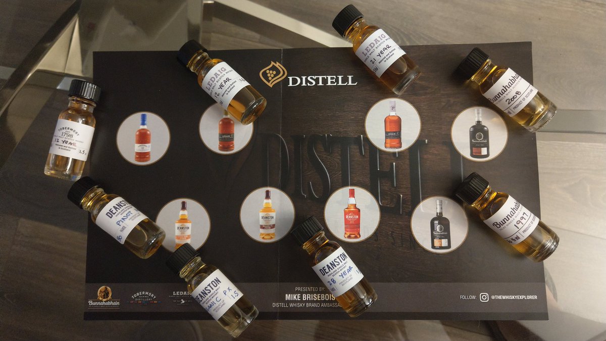 Here we go again with <a href="/maltmancanada/">Mike Brisebois - The Whisky Explorer</a> on another whisky exploration of @distellgroup Scottish distilleries limited releases! How many more unique experiences does he have hiding in his arsenal?? <a href="/TobDistillery/">Tobermory Distillery</a> <a href="/Bunnahabhain/">Bunnahabhain Distillery</a> <a href="/deanstonmalt/">Deanston Distillery</a>