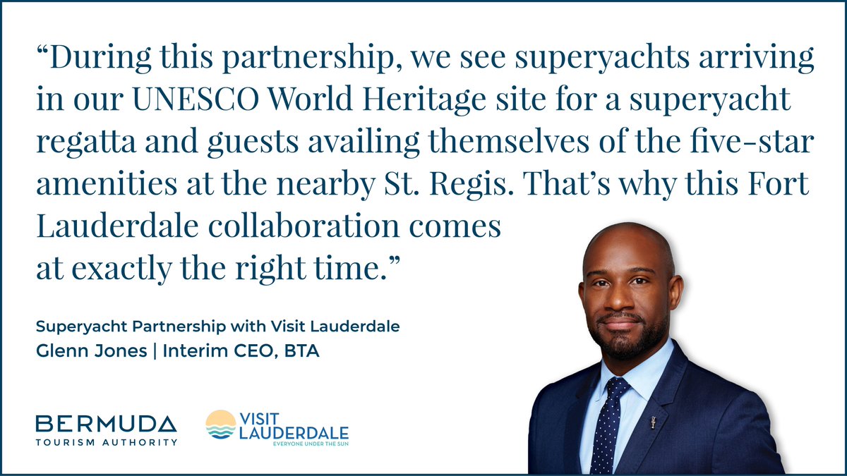 Go where the yachts go⛴️. 

Bermuda has entered into an innovative multi-year partnership with <a href="/VisitLauderdale/">Visit Lauderdale</a> to collectively target the superyacht crowd. We've come together not as industry rivals, but as collaborators + are pooling our marketing muscle to attract the jet set.