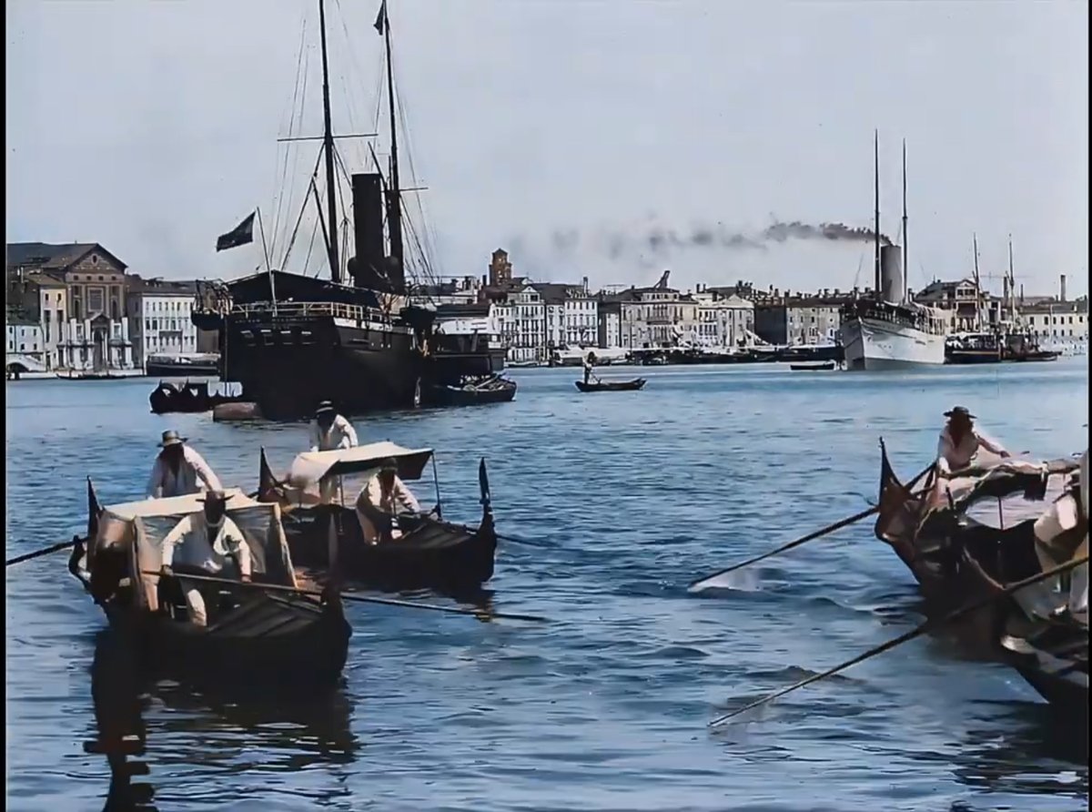 simonerhawkins's tweet photo. Still from the colourised film: https://t.co/0Vq4WXVFMd